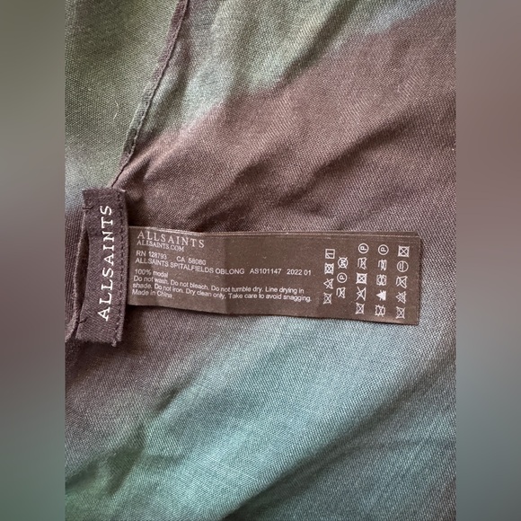 AllSaints Scarf Spitafields Oblong - Picture 4 of 5